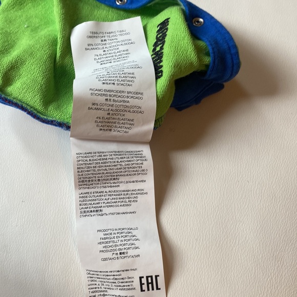 MOSCHINO BABY BLUE DINOSAUR ROMPER - Picture 5 of 9